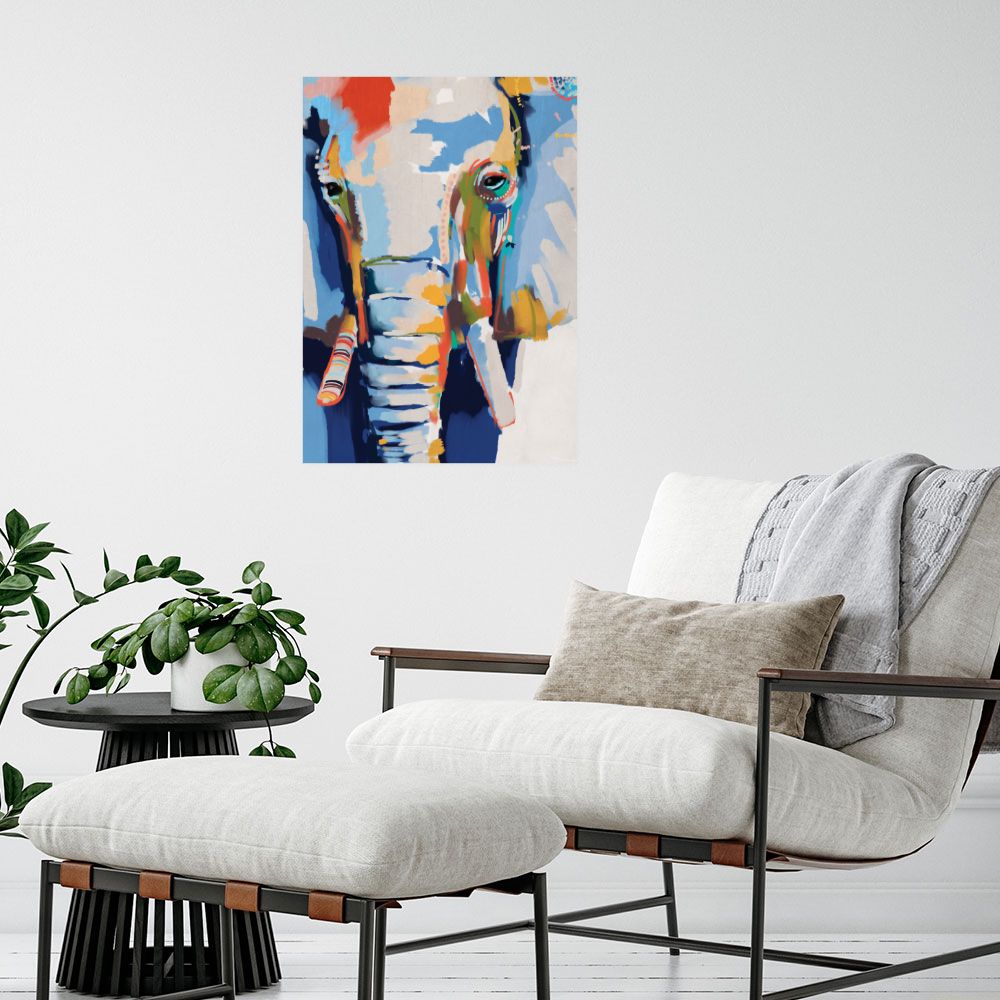 Affiche Eléphant coloré