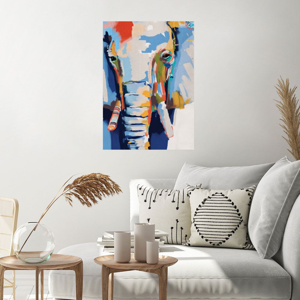 Affiche Eléphant coloré