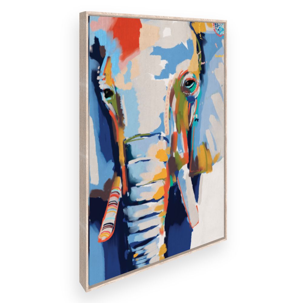 Toile Éléphant artistique vibrant