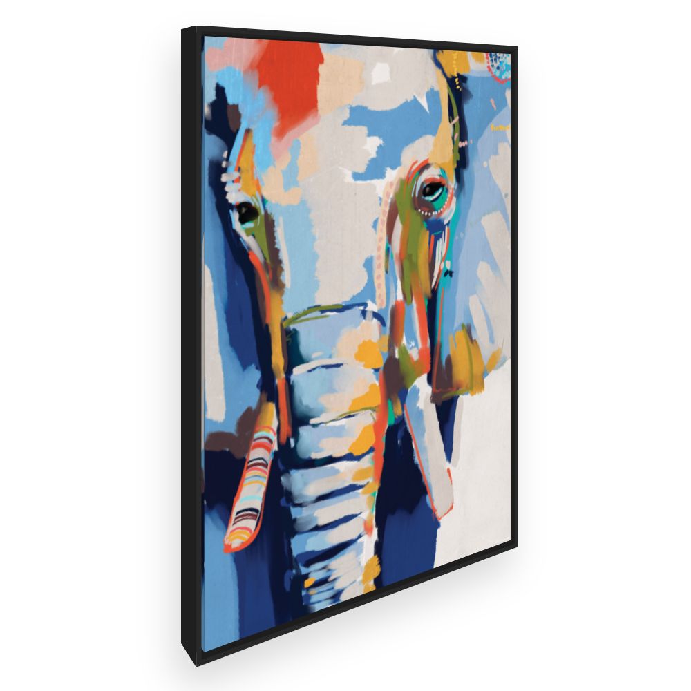 Toile Éléphant artistique vibrant