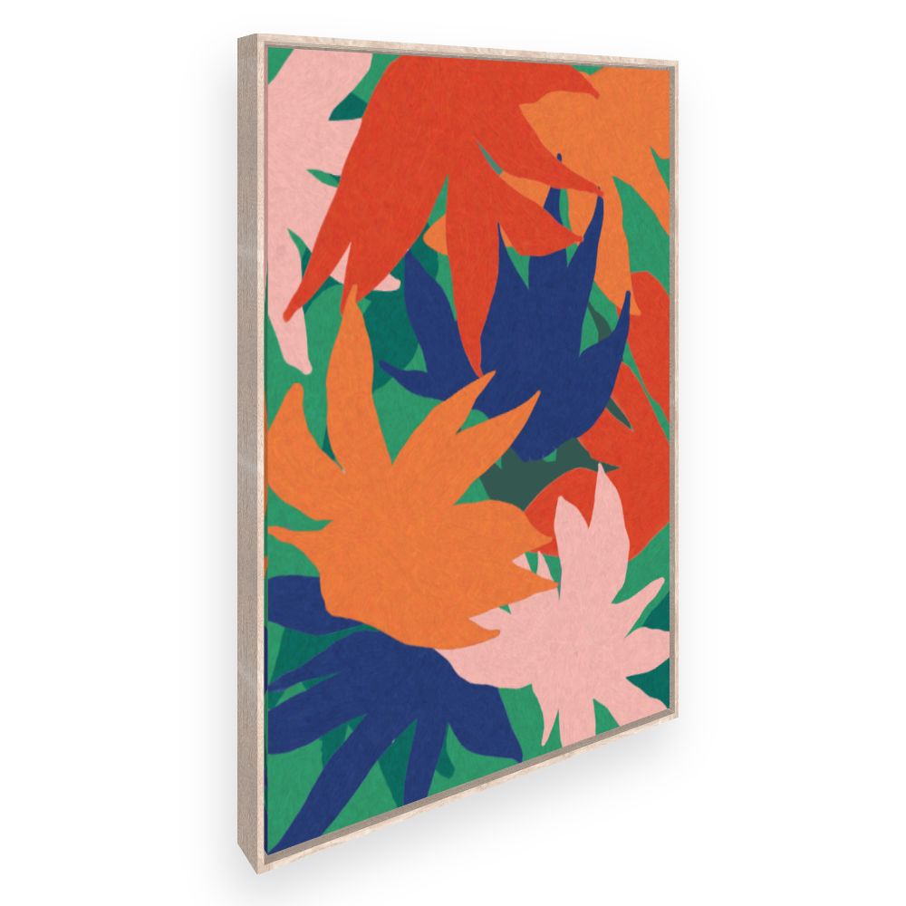 Toile Feuilles vibrantes