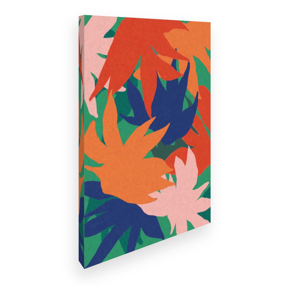 Toile Feuilles vibrantes