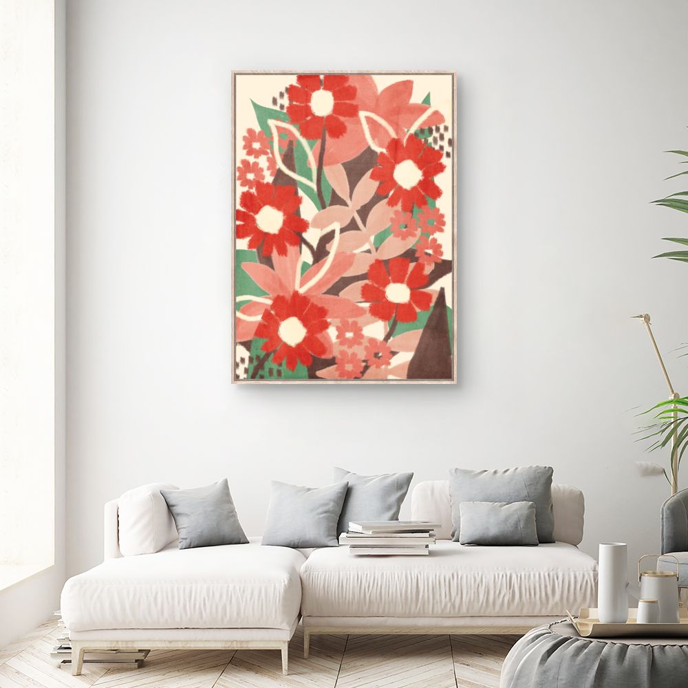 Tableau Fleurs abstraites