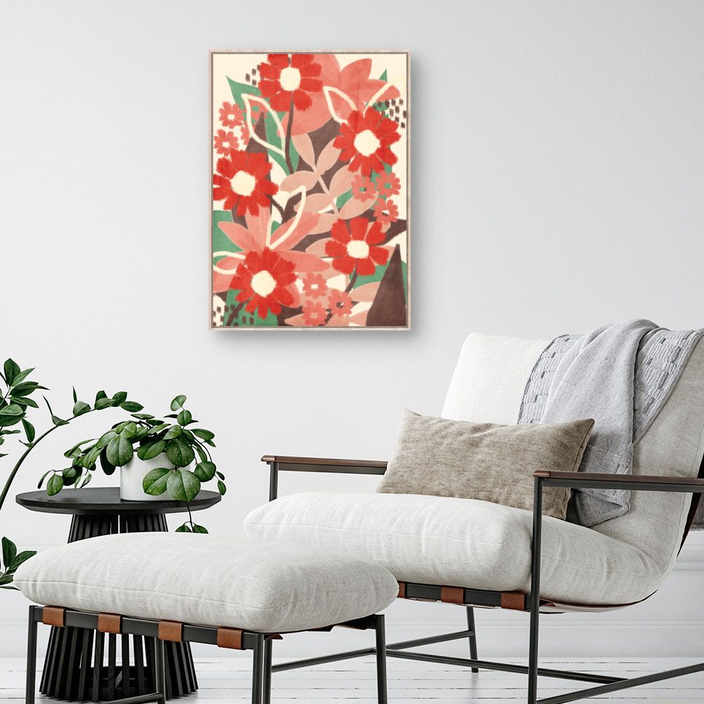 Tableau Fleurs abstraites