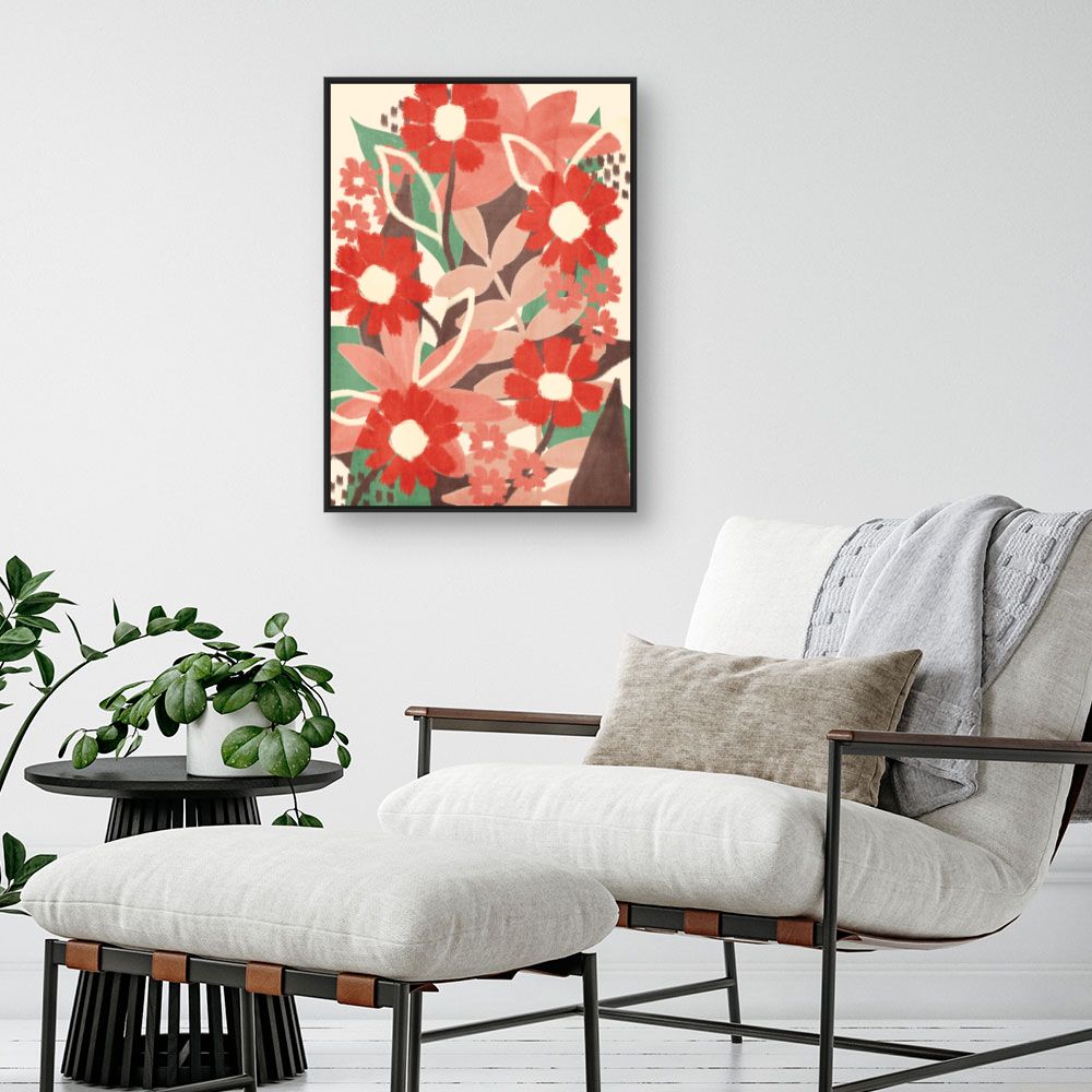 Tableau Fleurs abstraites