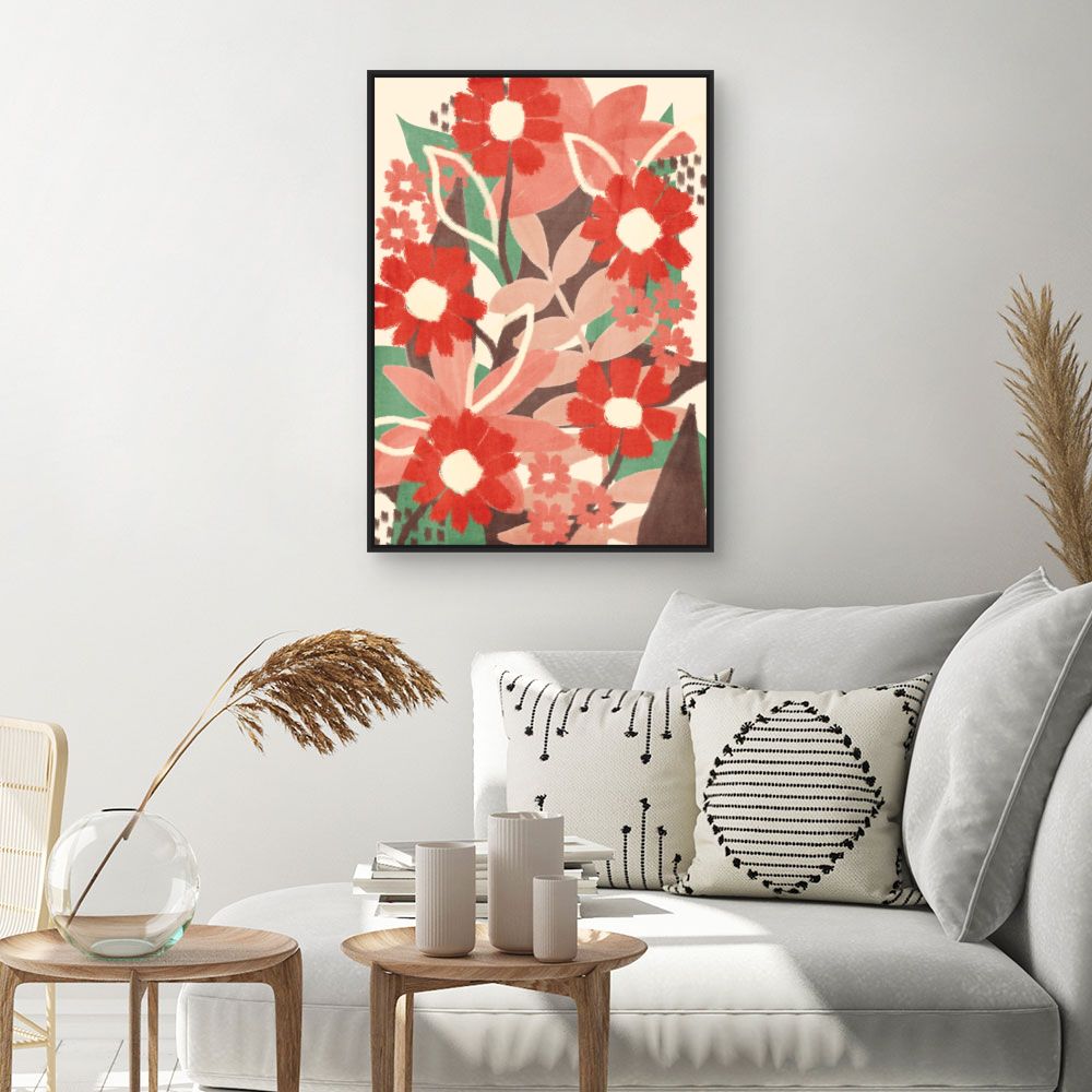 Tableau Fleurs abstraites