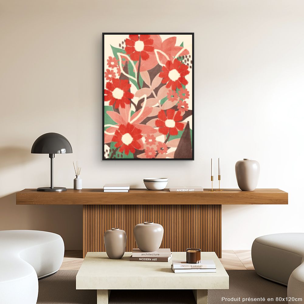 Tableau Fleurs abstraites