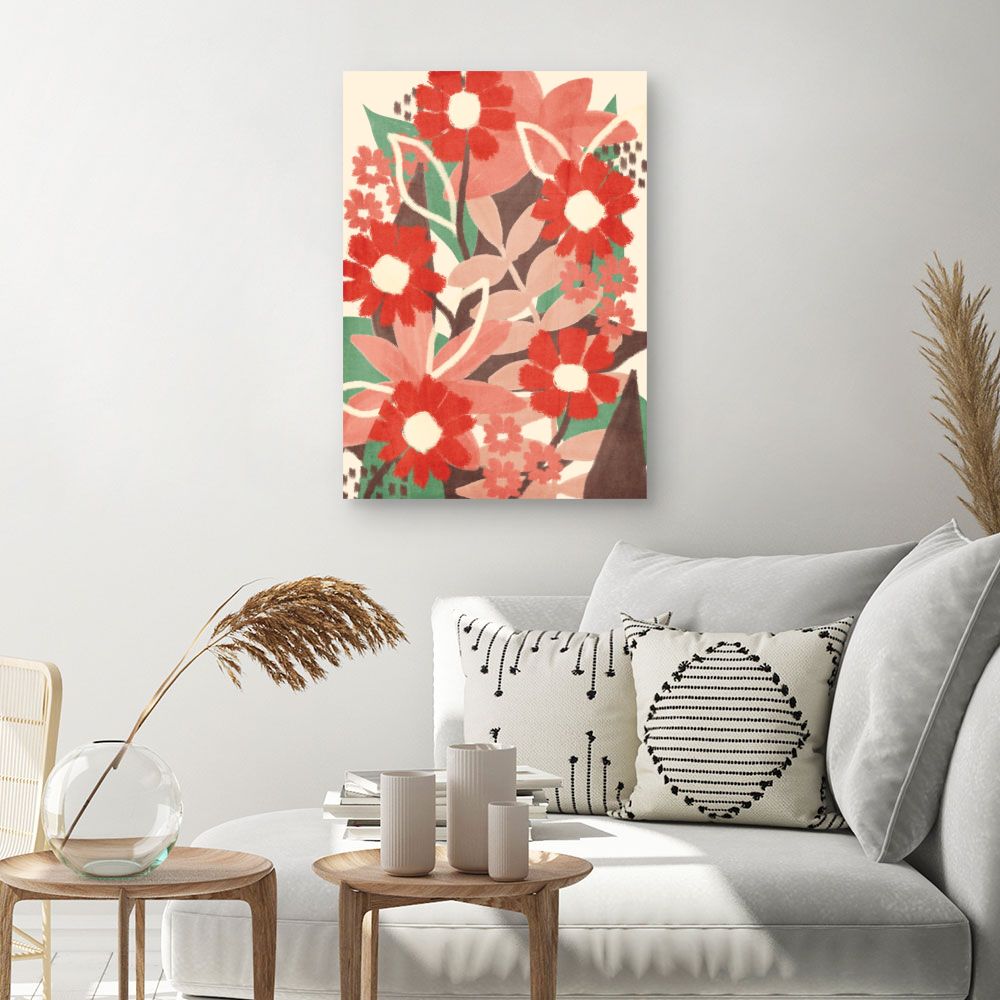 Tableau Fleurs abstraites