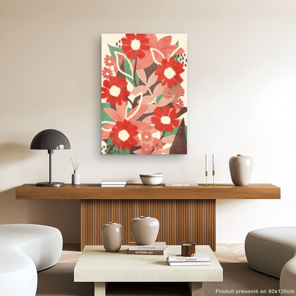 Tableau Fleurs abstraites