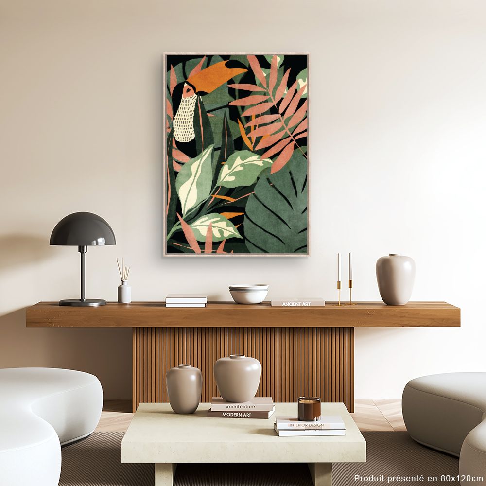 Tableau Jungle exotique luxuriante