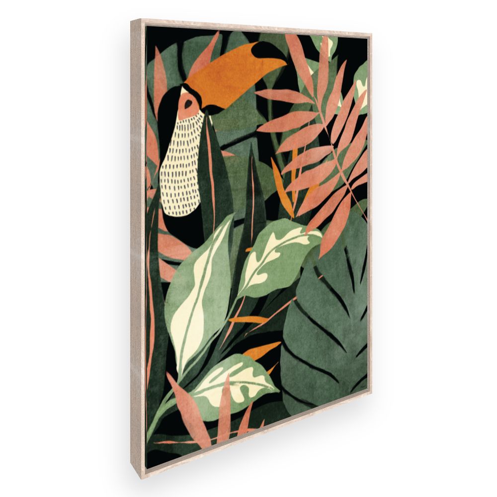 Toile Jungle exotique luxuriante