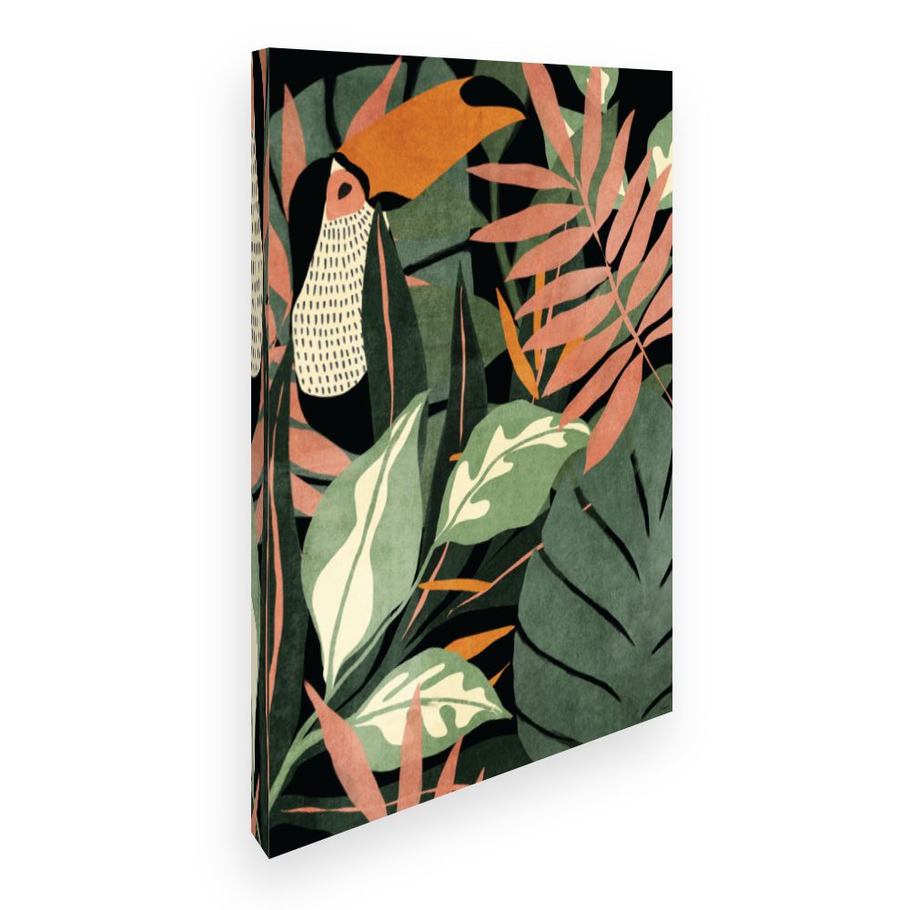 Toile Jungle exotique luxuriante