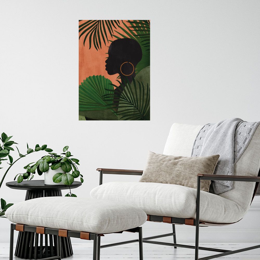 Affiche Silhouette tropicale élégante