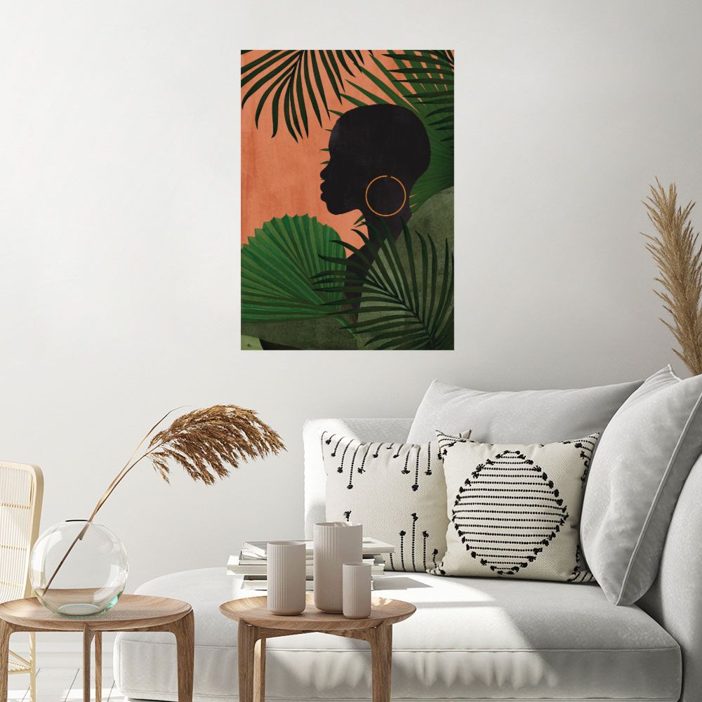 Affiche Silhouette tropicale élégante