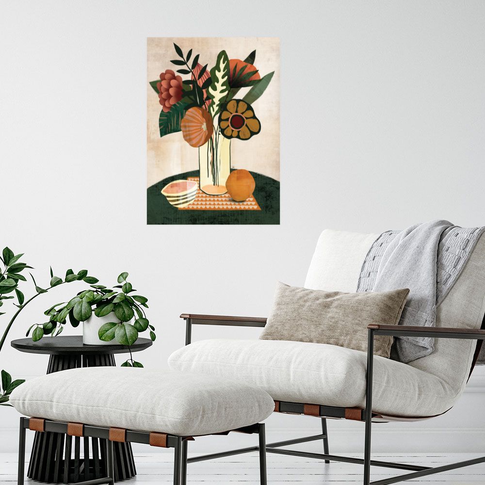 Affiche Fleurs abstraites