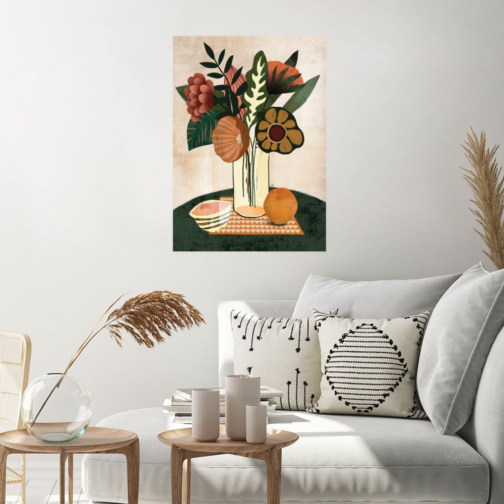 Affiche Fleurs abstraites