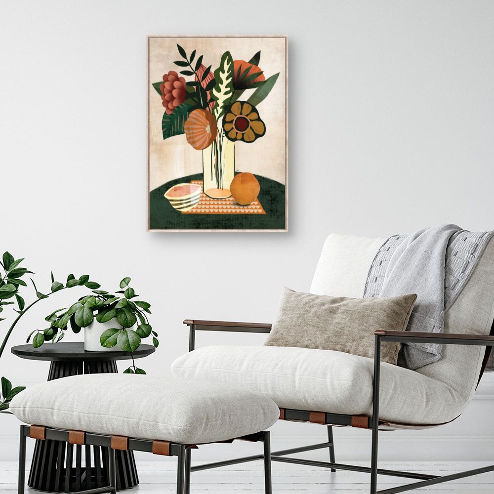 Tableau Bouquet floral vibrant