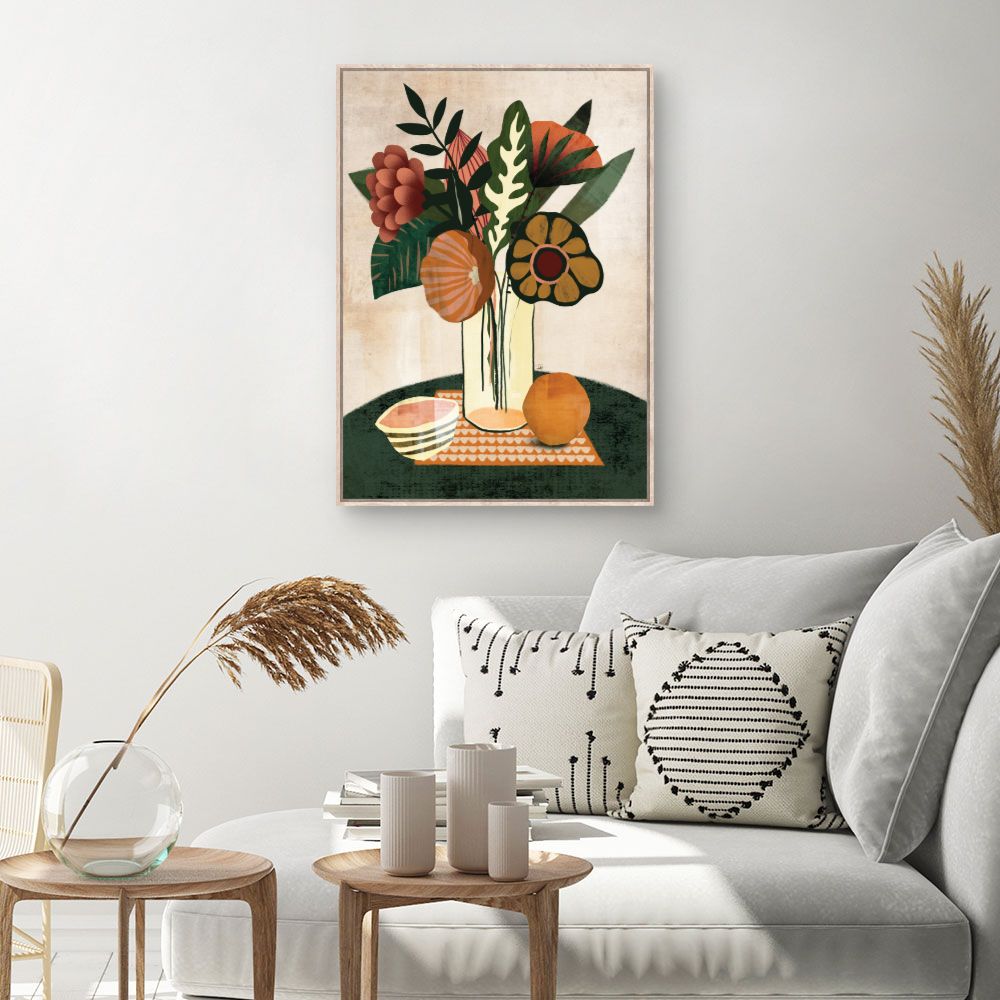 Tableau Bouquet floral vibrant
