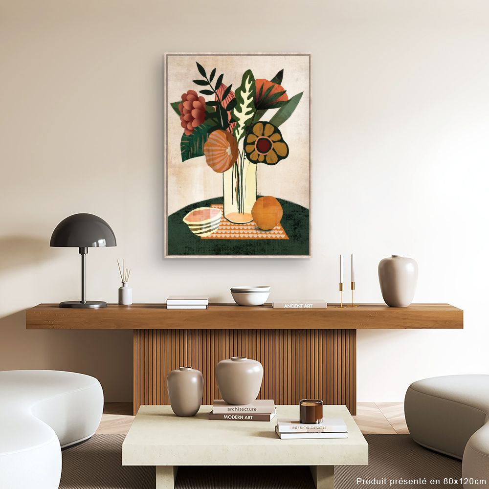 Tableau Bouquet floral vibrant