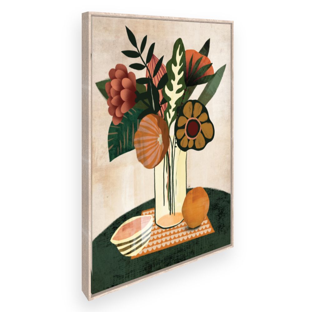 Toile Bouquet floral vibrant