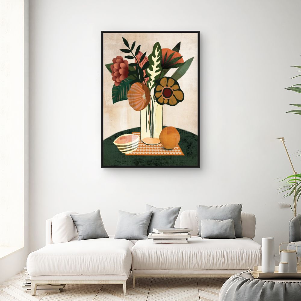 Tableau Bouquet floral vibrant