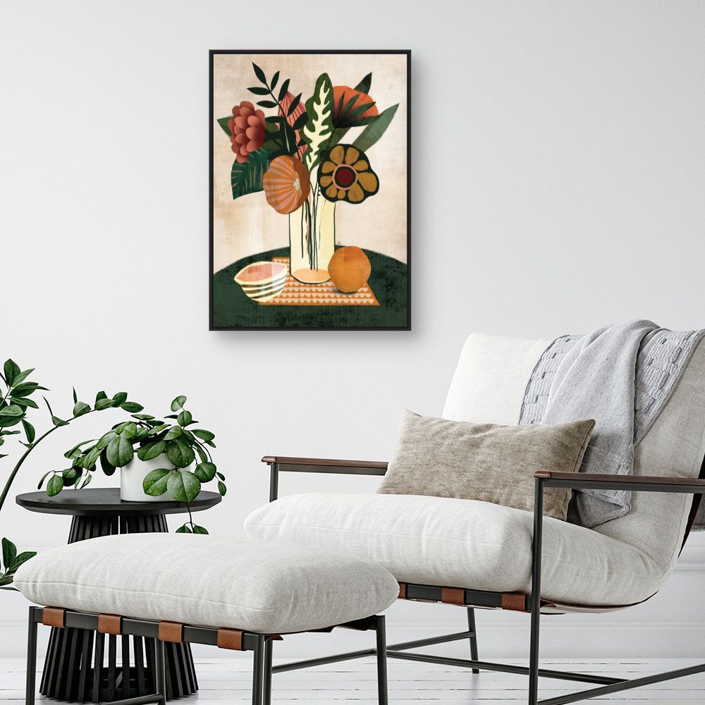 Tableau Bouquet floral vibrant