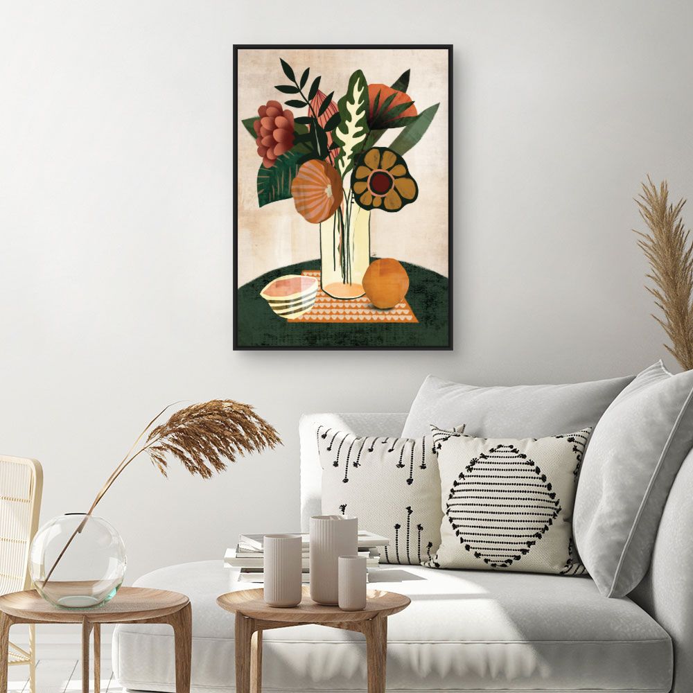 Tableau Bouquet floral vibrant