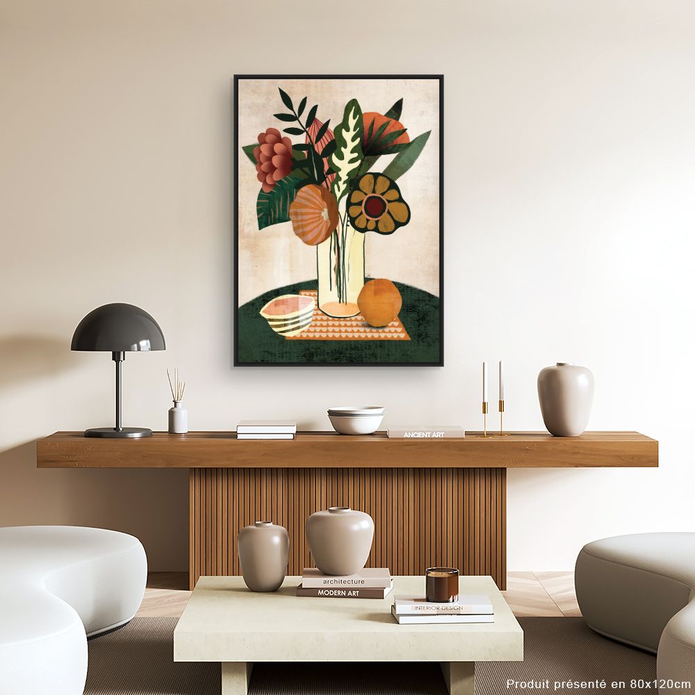 Tableau Bouquet floral vibrant