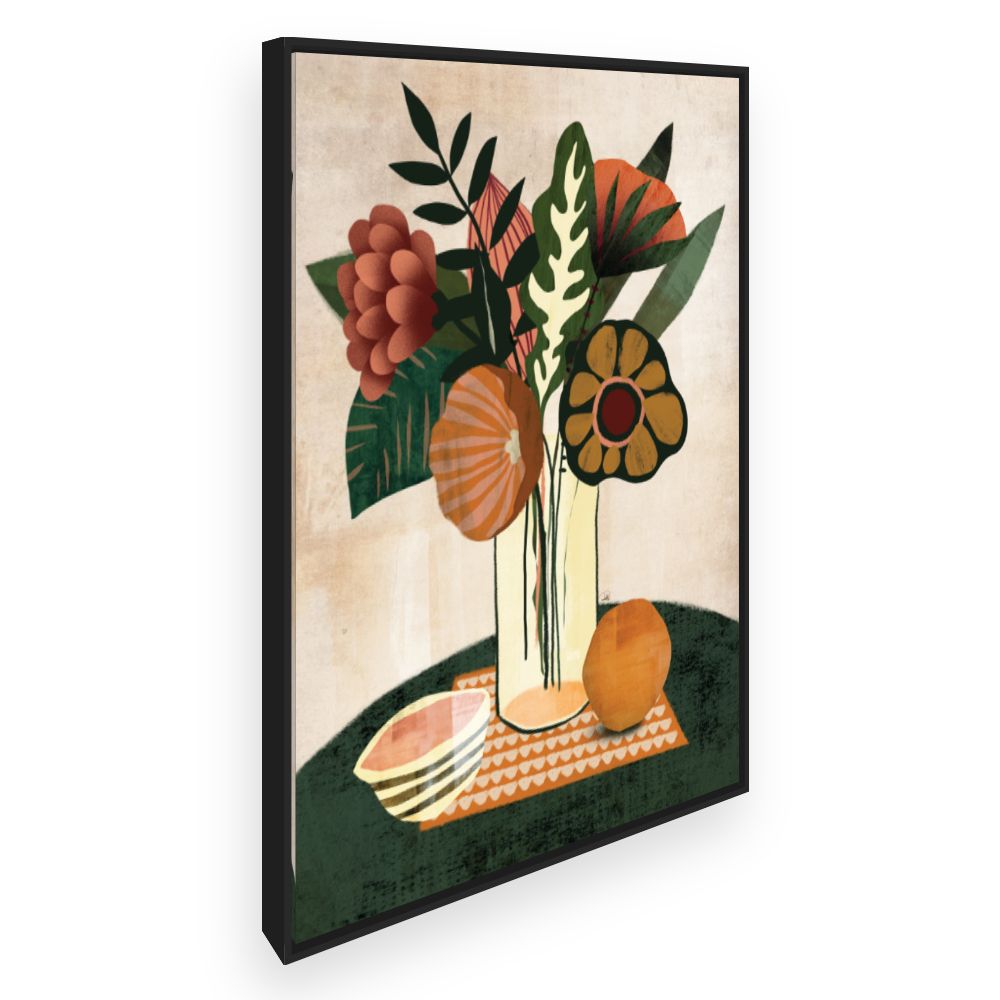 Toile Bouquet floral vibrant