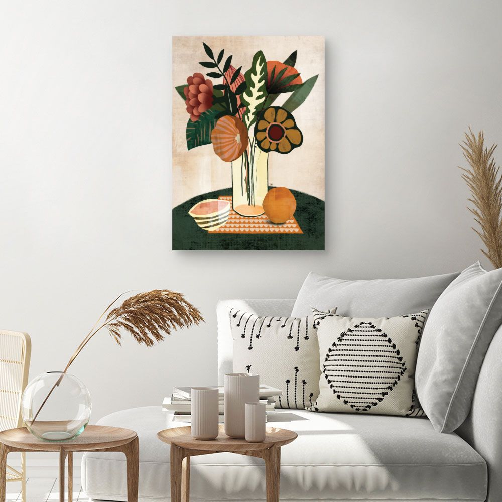 Tableau Bouquet floral vibrant