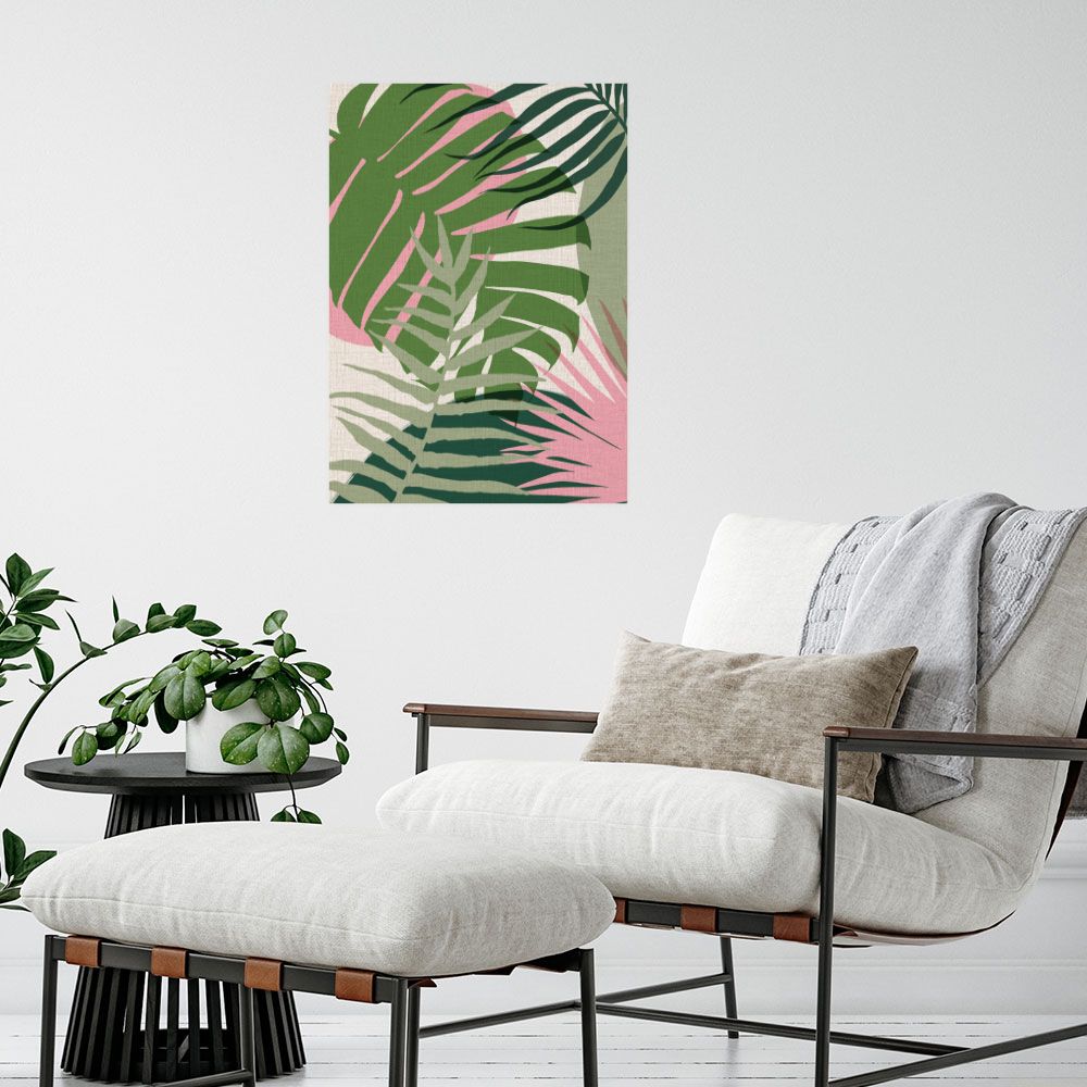Affiche Feuilles tropicales luxuriantes