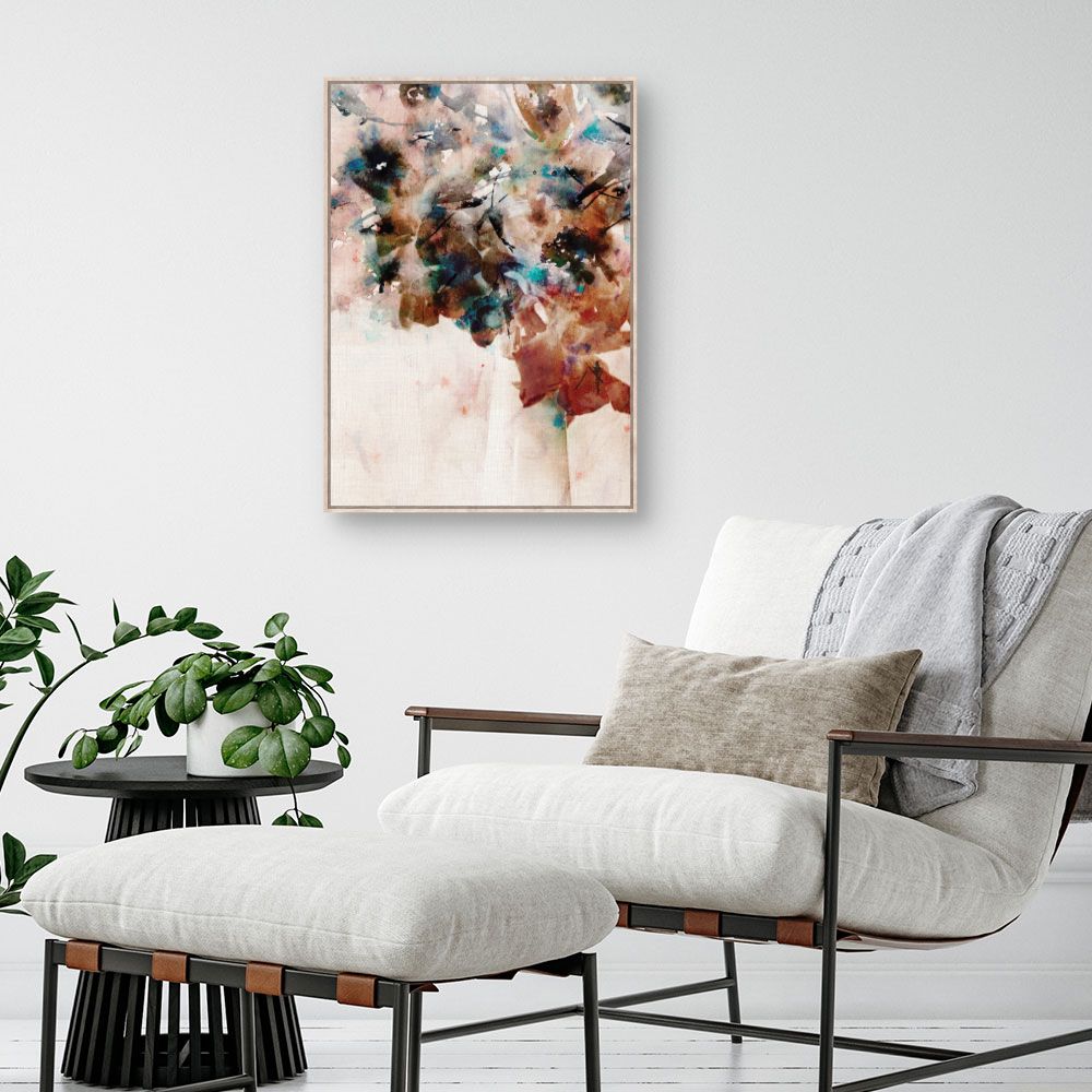 Tableau Abstrait floral vibrant