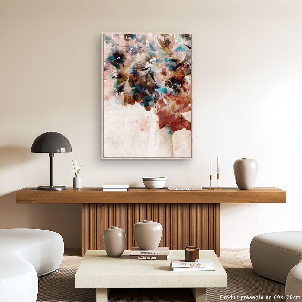 Tableau Abstrait floral vibrant