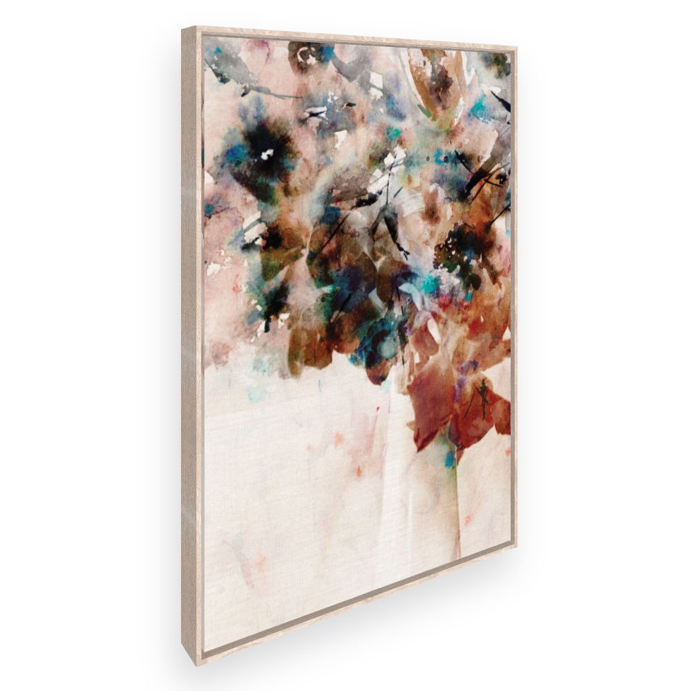 Toile Abstrait floral vibrant