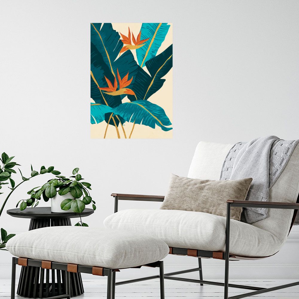 Affiche Feuillage exotique vibrant