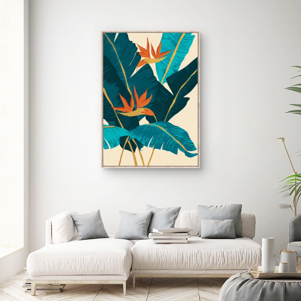 Tableau Feuillage exotique vibrant