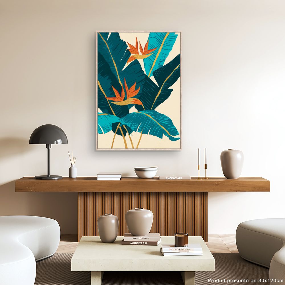 Tableau Feuillage exotique vibrant
