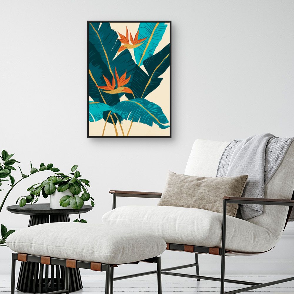 Tableau Feuillage exotique vibrant