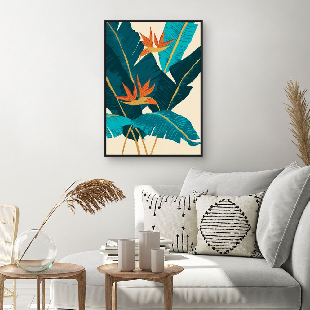 Tableau Feuillage exotique vibrant