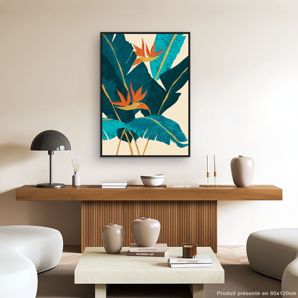 Tableau Feuillage exotique vibrant