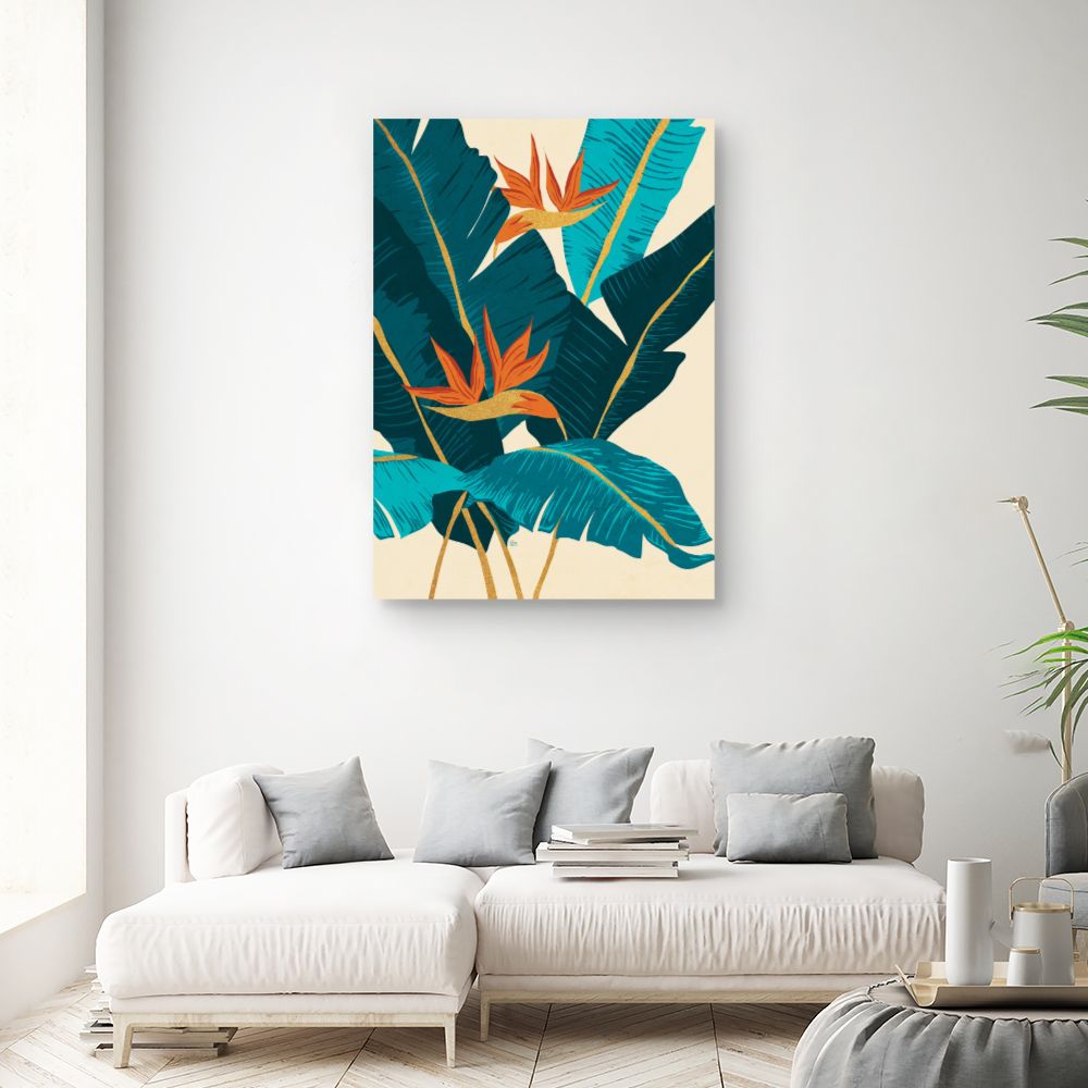 Tableau Feuillage exotique vibrant