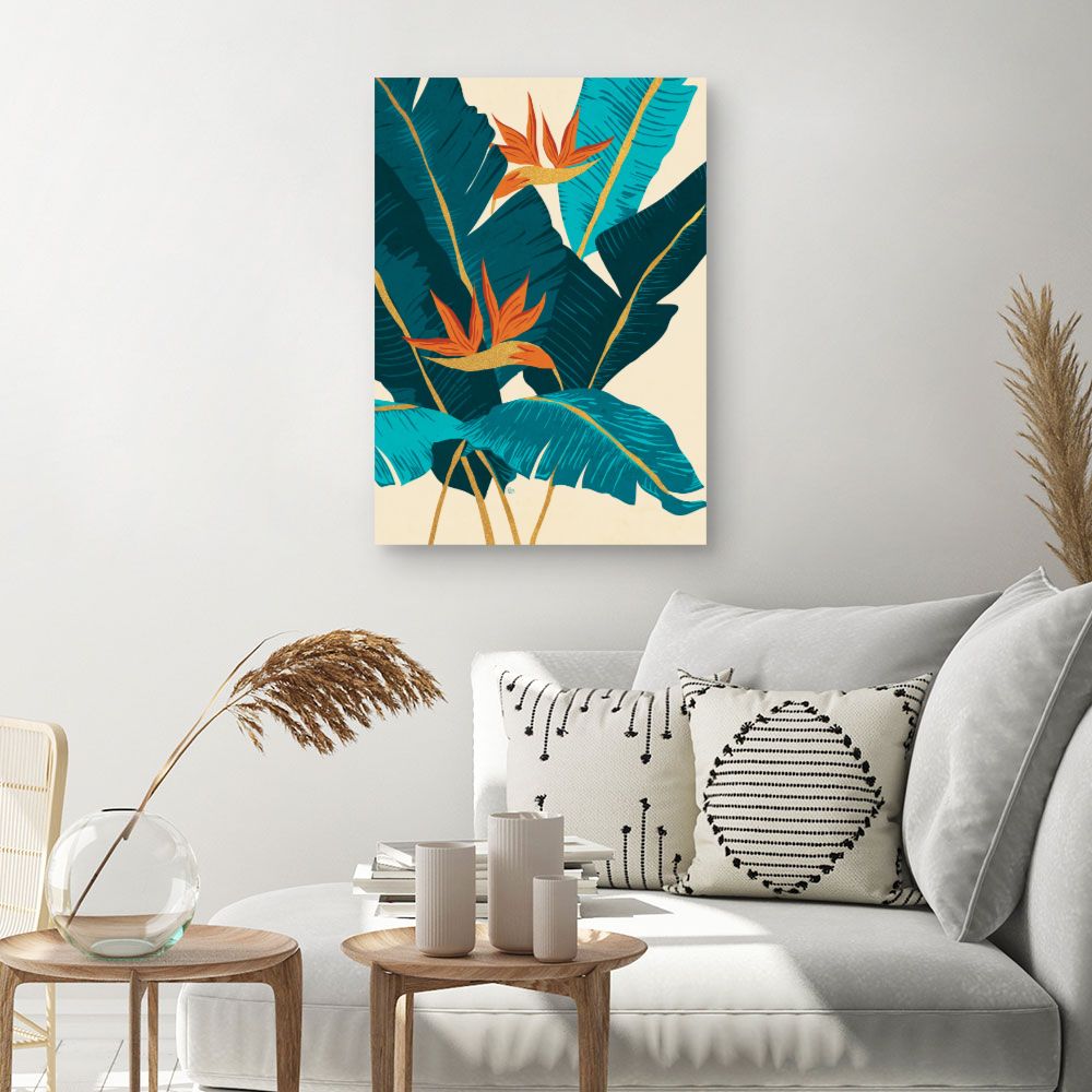 Tableau Feuillage exotique vibrant