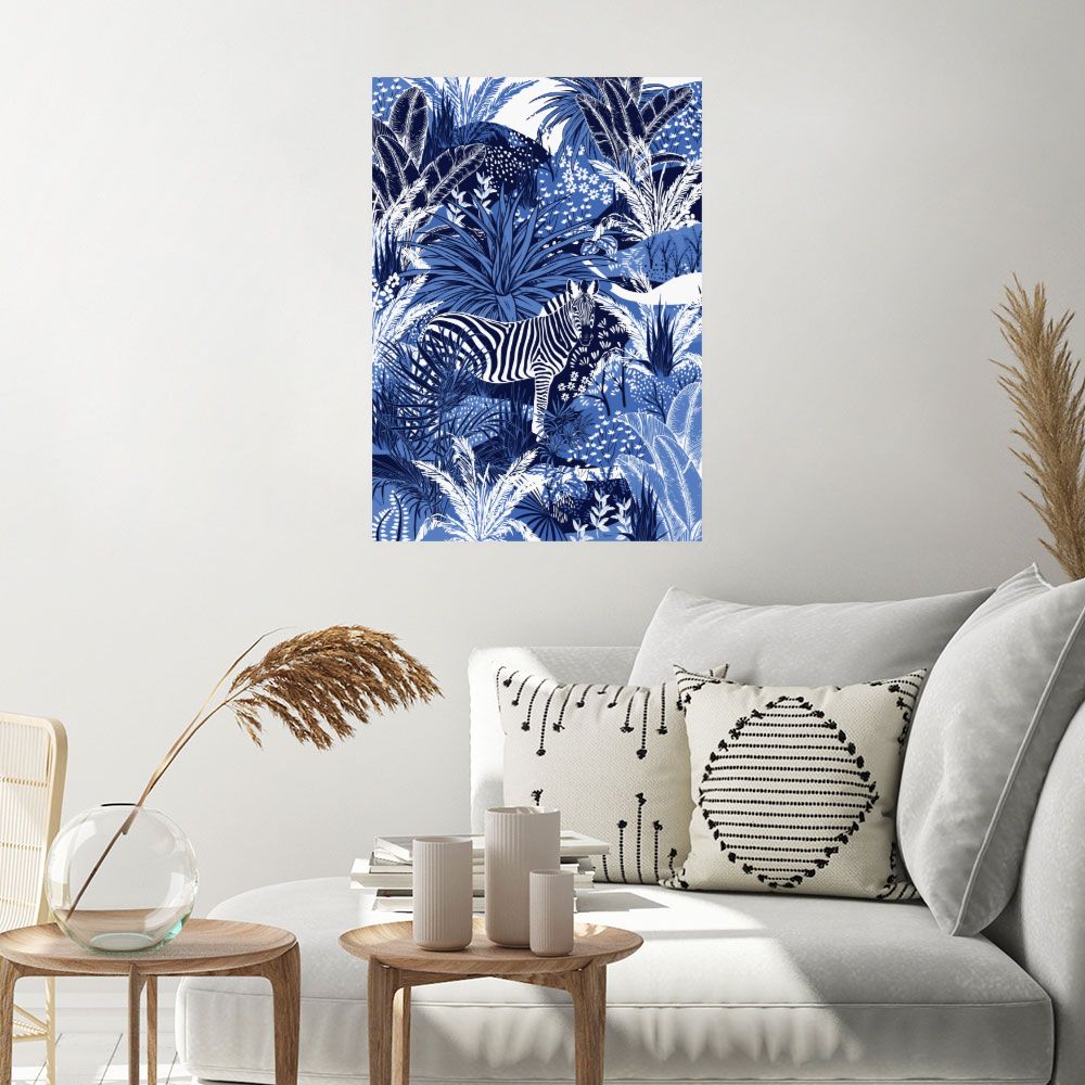 Affiche Zèbre exotique élégant