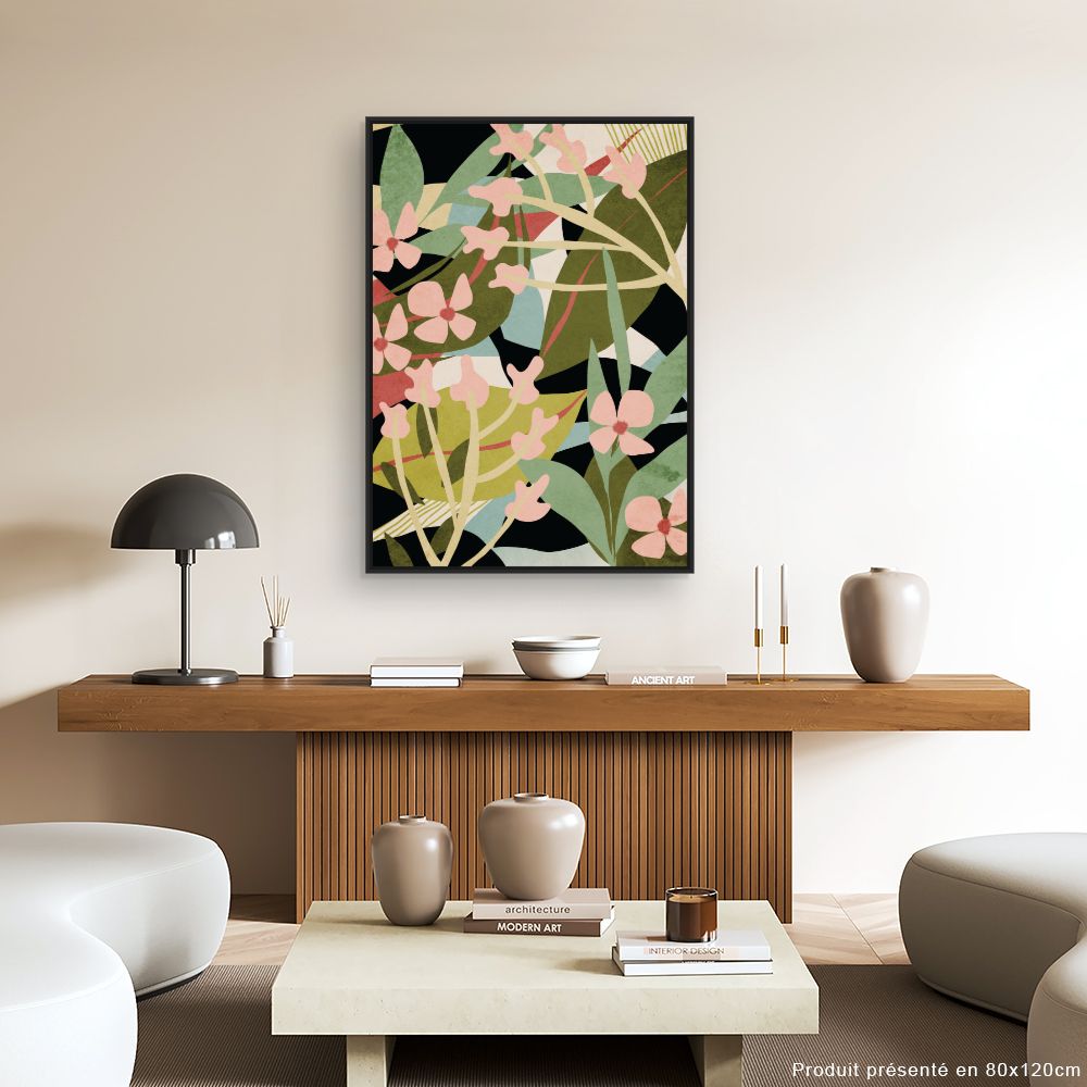 Tableau Fleurs abstraites