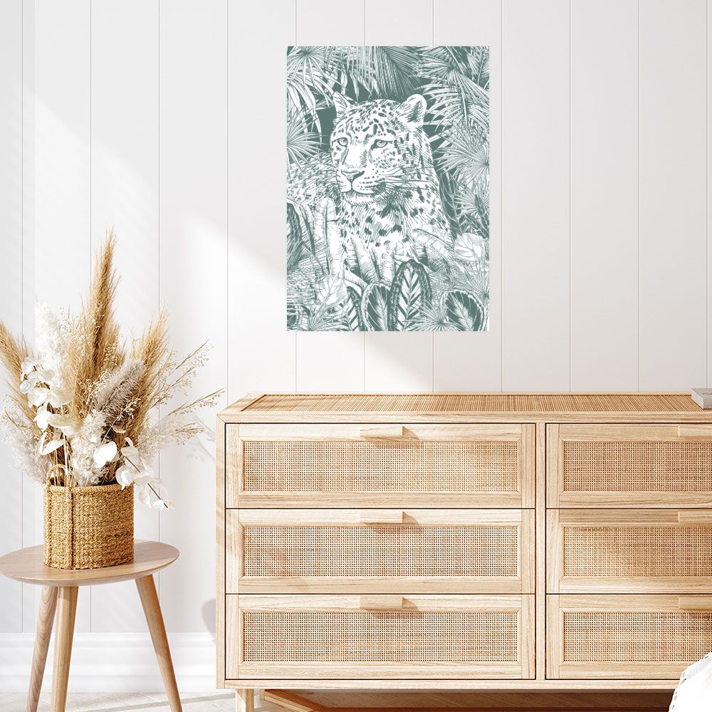 Affiche Léopard exotique