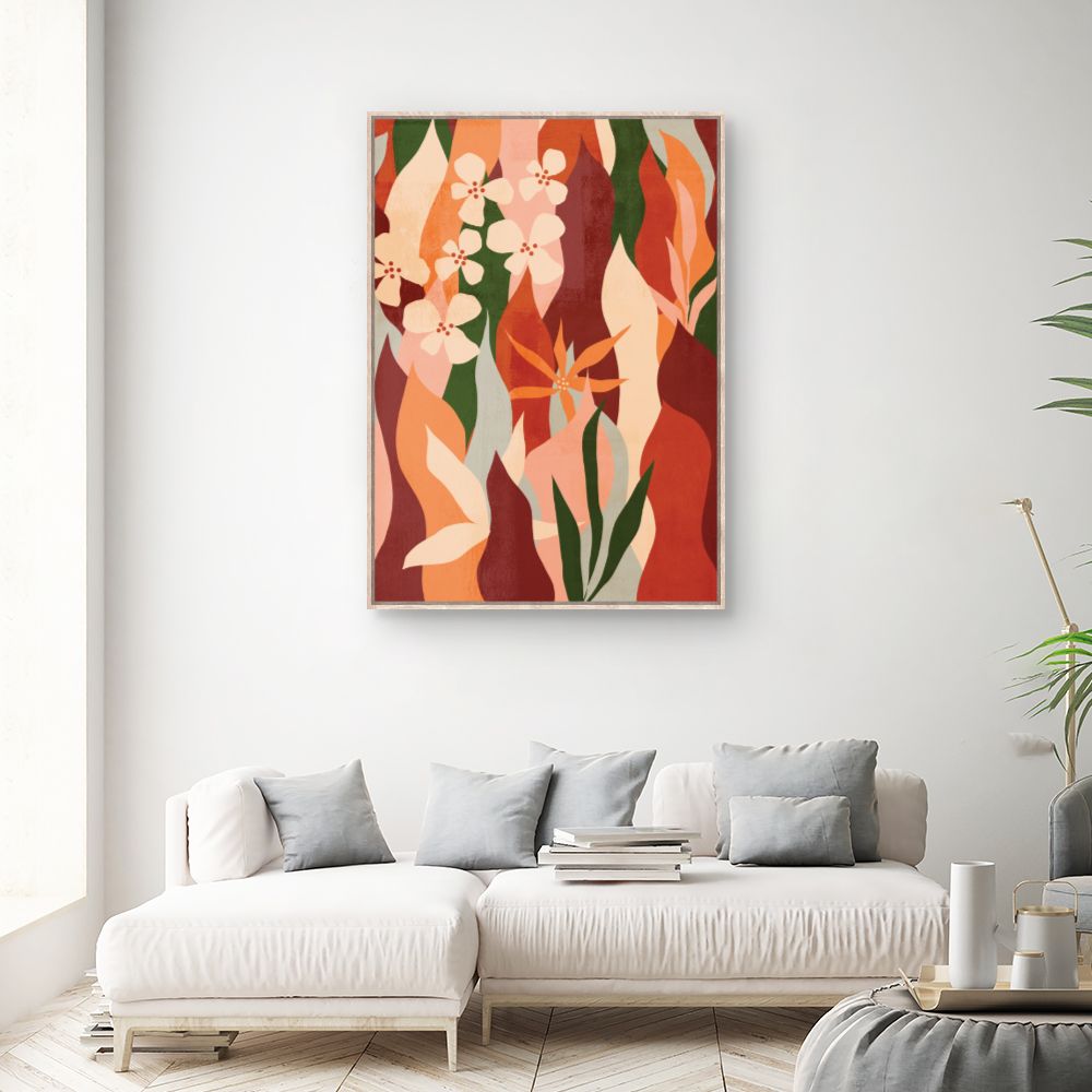 Tableau Fleurs abstraites