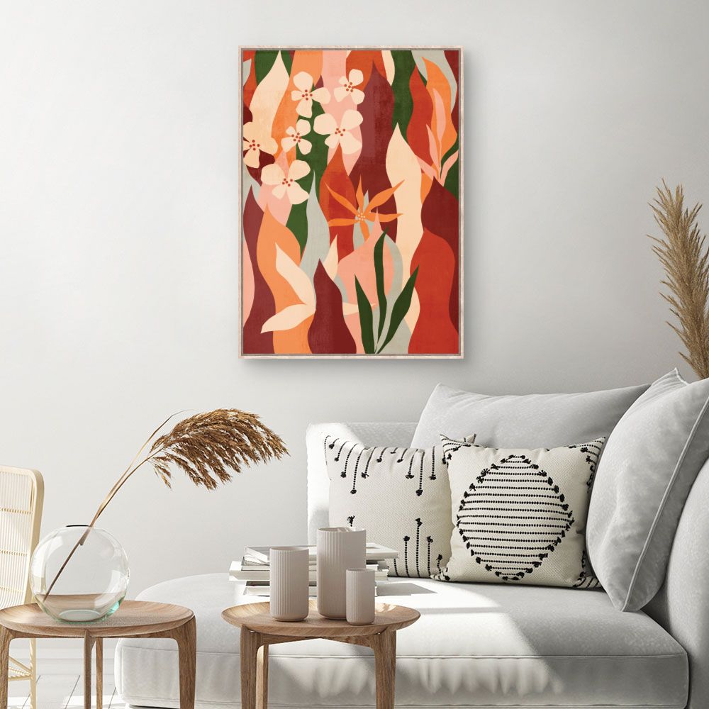 Tableau Fleurs abstraites