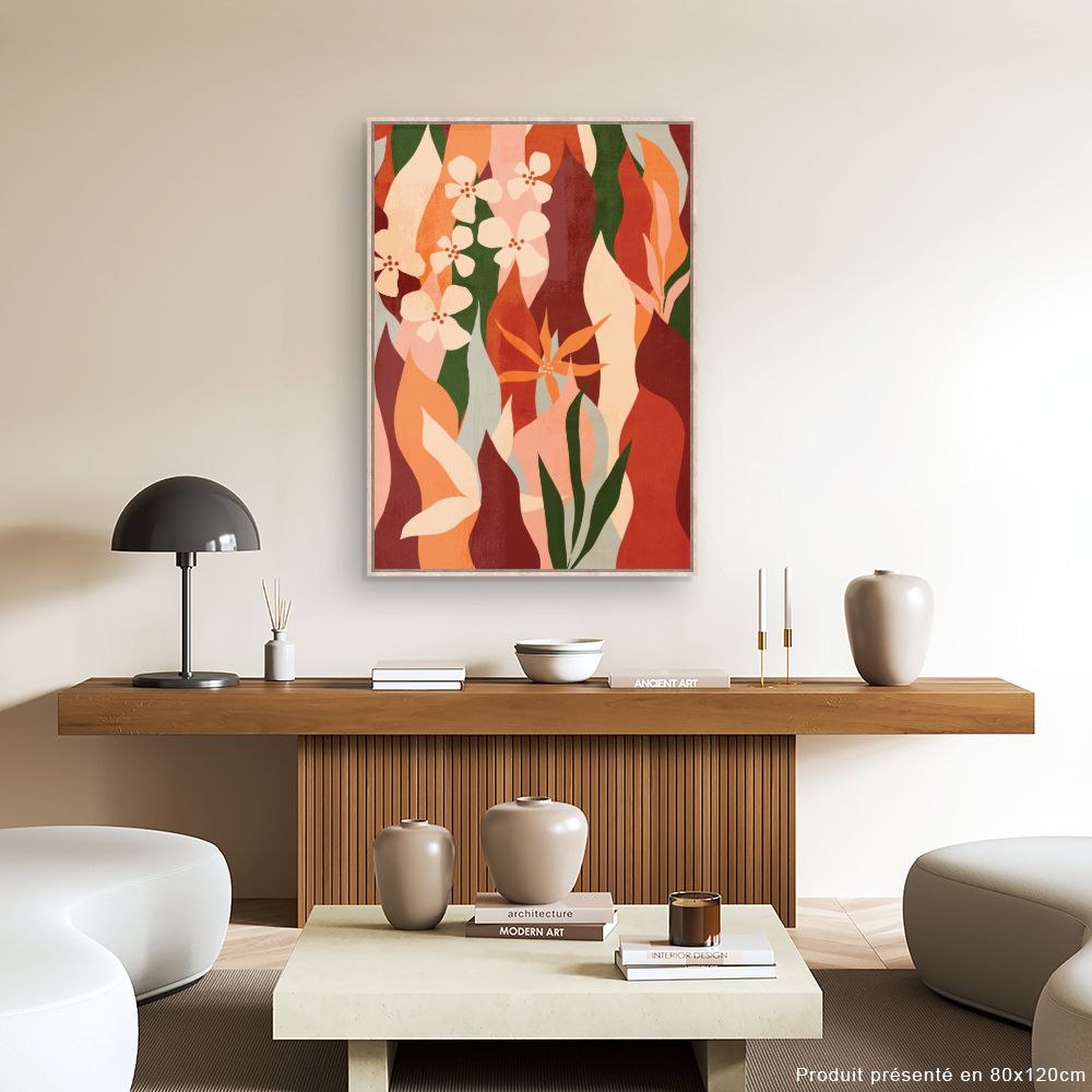 Tableau Fleurs abstraites