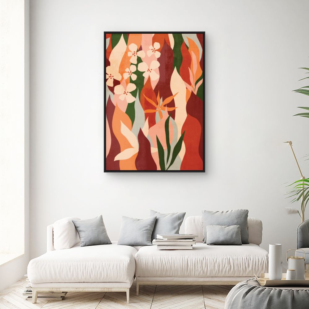 Tableau Fleurs abstraites