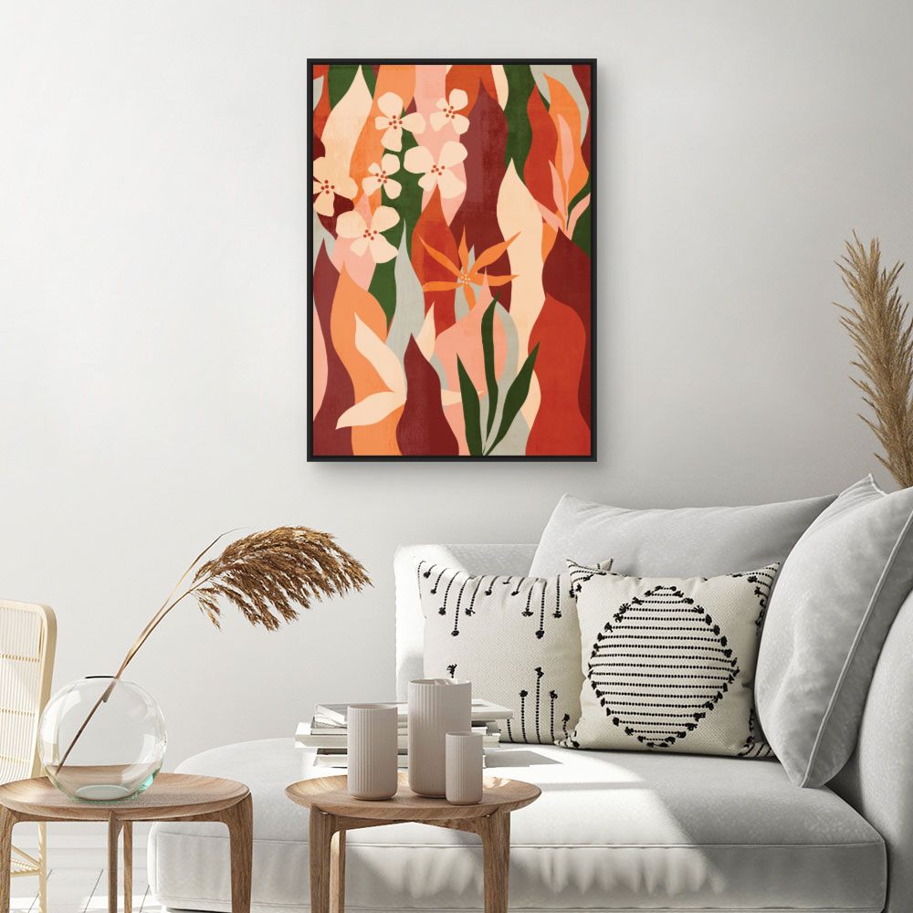 Tableau Fleurs abstraites